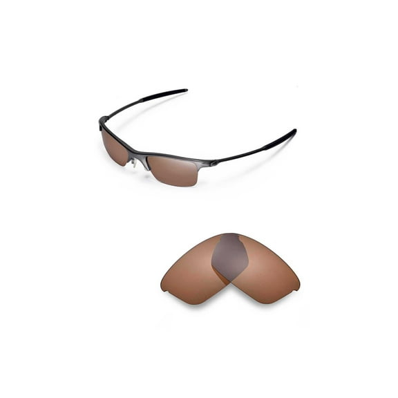 Walleva Brown Polarized Replacement Lenses for Oakley Razrwire Sunglasses