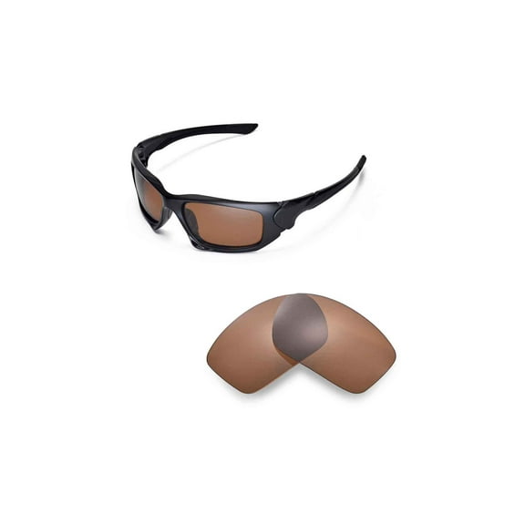 Walleva Brown Polarized Replacement Lenses for Oakley Scalpel Sunglasses