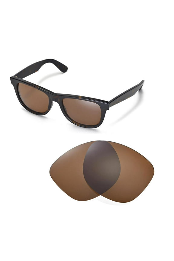Brown Polarized Replacement Lenses for Ray-Ban RB2140 54mm Sunglasses