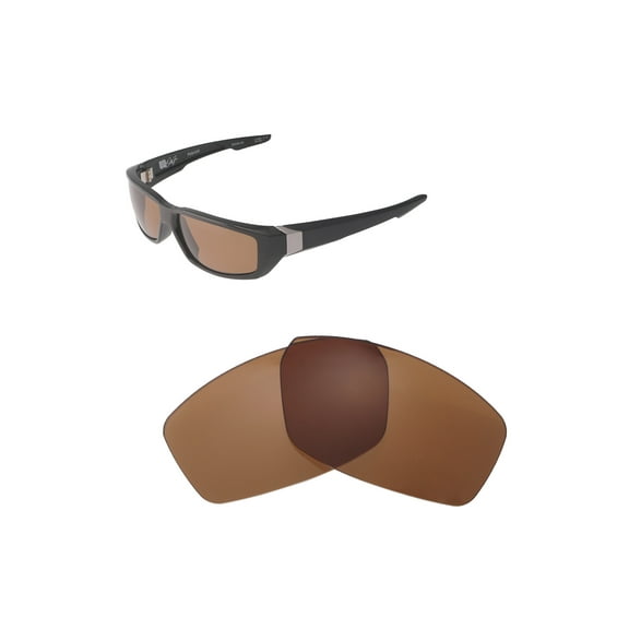 Walleva Brown Polarized Replacement Lenses for Spy Optic Dirty MO Sunglasses