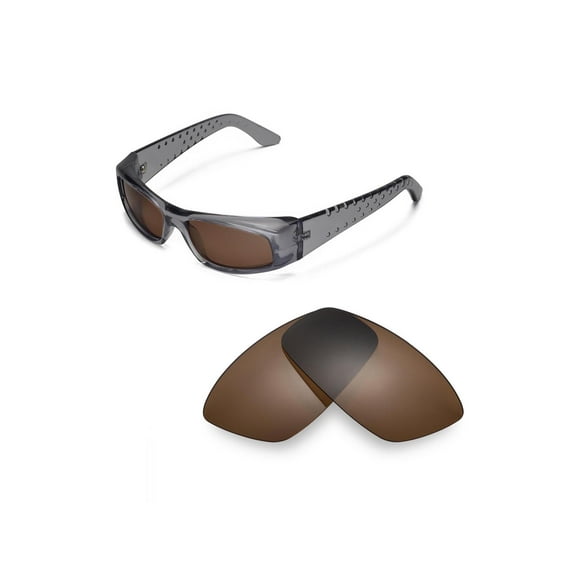 Walleva Brown Polarized Replacement Lenses for Spy Optic MC Sunglasses