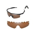 thumbnail image 1 of Walleva Brown Polarized Vented Replacement Lenses And Black Nosepad For Oakley M Frame Strike Sunglasses, 1 of 5
