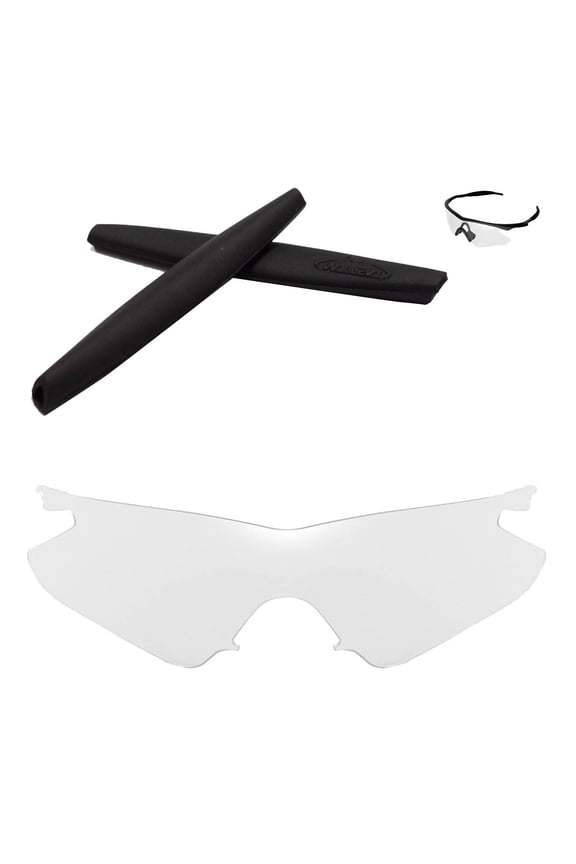 Clear Replacement Lenses And Black Earsocks For Oakley M Frame Heater Sunglasses