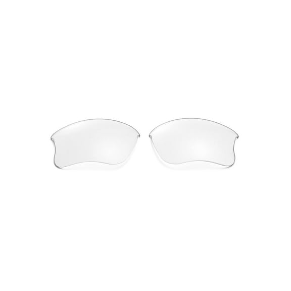 Walleva Clear Replacement Lenses for Oakley Flak Jacket XLJ Sunglasses
