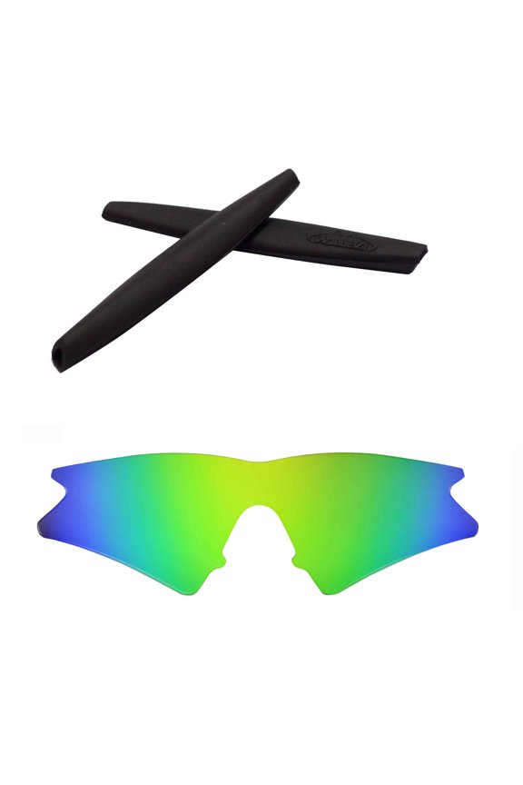 Emerald Polarized Lenses And Black Earsocks For Oakley M Frame Sweep Sunglasses