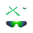 thumbnail image 1 of Walleva Emerald Polarized Lenses And Fluorescent Green Earsocks For Oakley M2 Sunglasses, 1 of 4