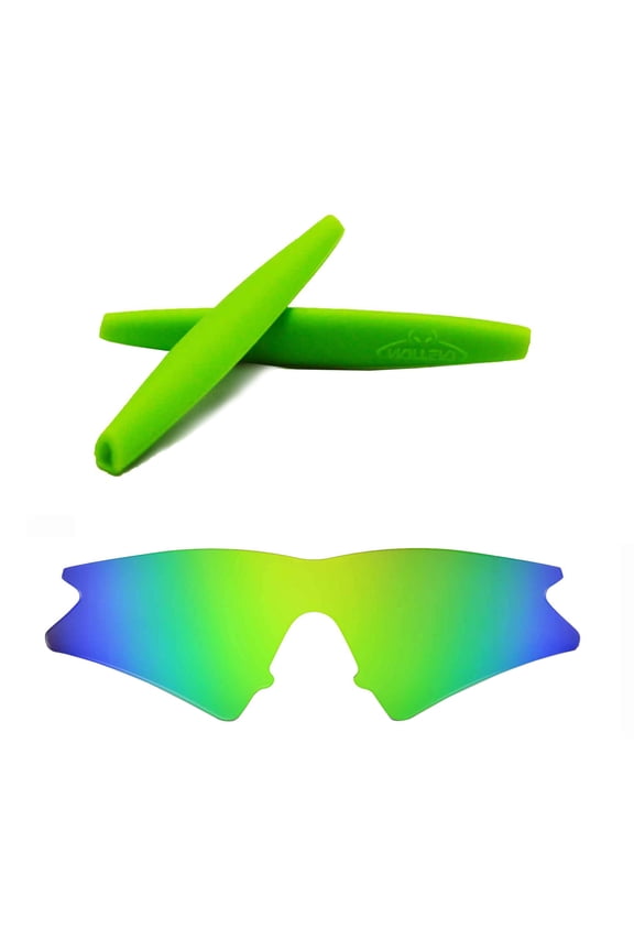 Emerald Polarized Lenses And Green Earsocks For Oakley M Frame Sweep Sunglasses