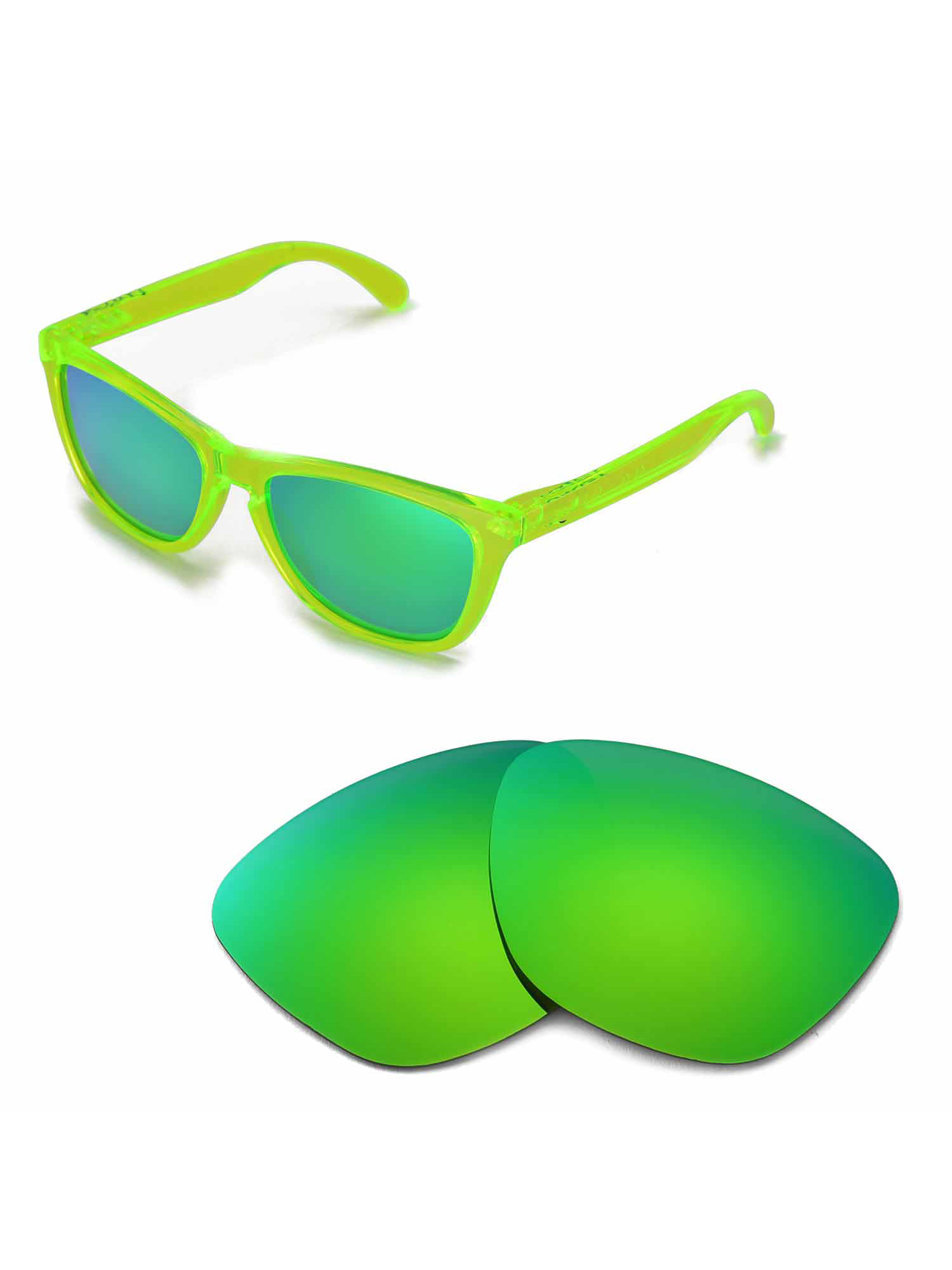Walleva Emerald Polarized Replacement Lenses for Oakley Frogskins Sunglasses - image 1 of 6