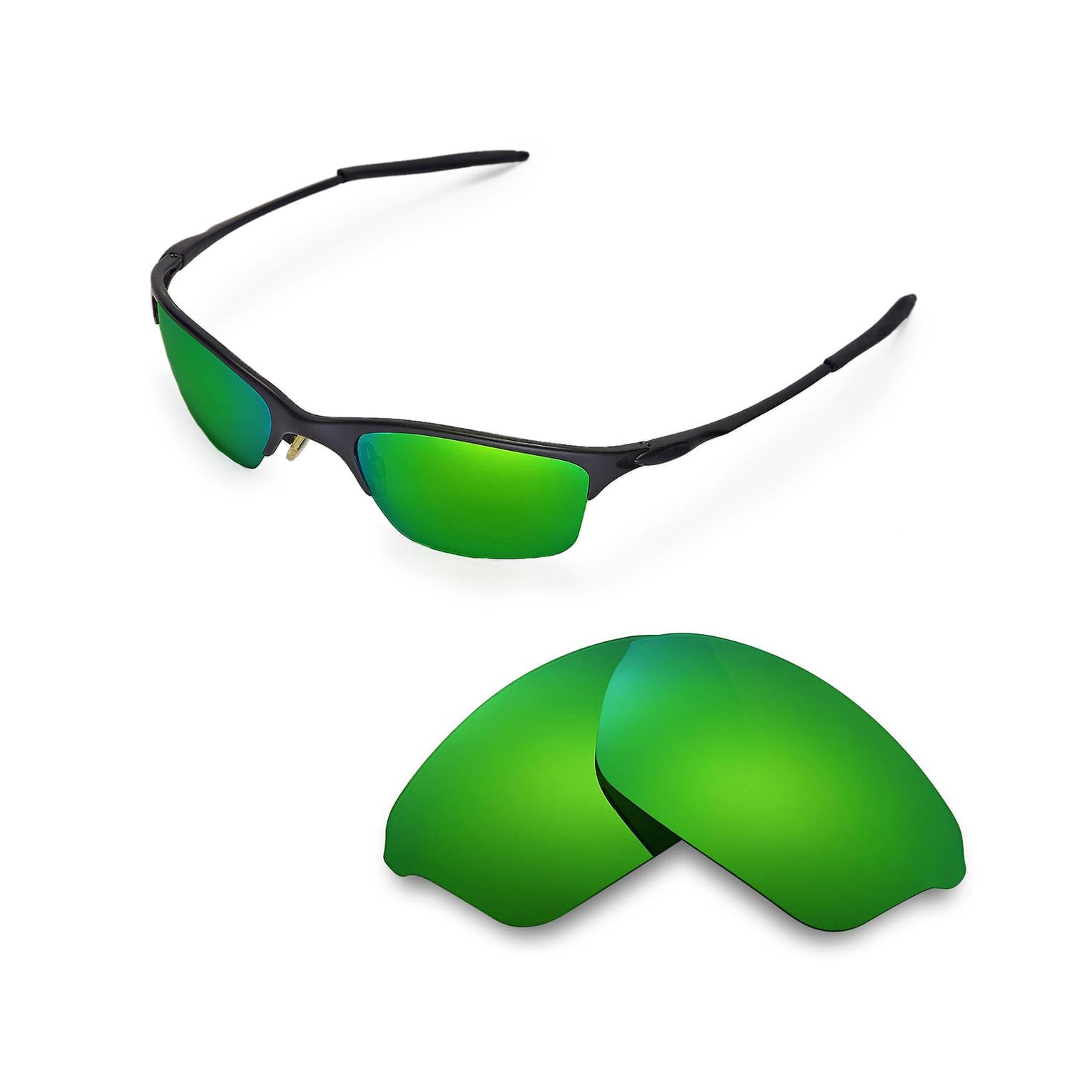 Walleva Emerald Polarized Replacement Lenses for Oakley Half Wire 