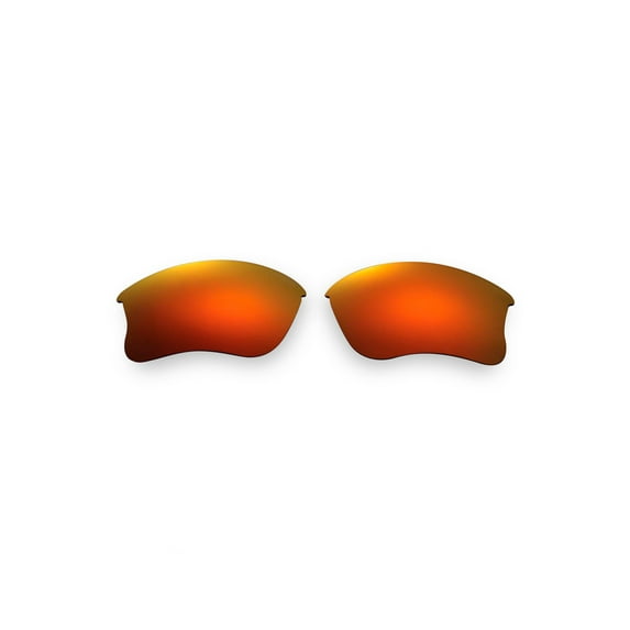Walleva Fire Red ISARC Polarized Replacement Lenses for Oakley Flak Jacket XLJ Sunglasses