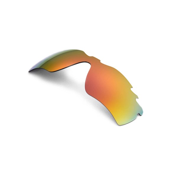Walleva Fire Red Mirror Coated Non-Polarized Replacement Vented Lenses for Oakley Radar Path Sunglasses