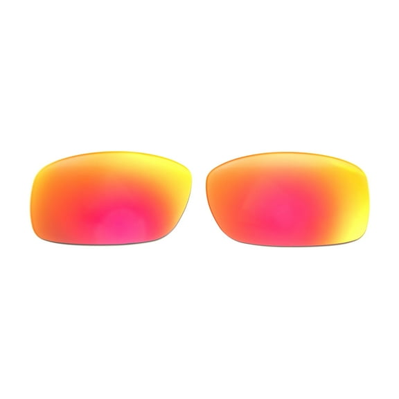 Walleva Fire Red Mirror Coated Polarized Replacement Lenses for Costa Del Mar Caballito Sunglasses