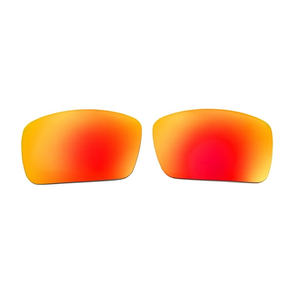 Walleva Fire Red Mirror Coated Polarized Replacement Lenses for Costa Del Mar Permit Sunglasses