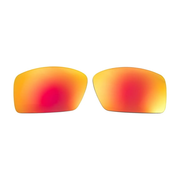 Walleva Fire Red Mirror Coated Polarized Replacement Lenses for Costa Del Mar Reefton Sunglasses