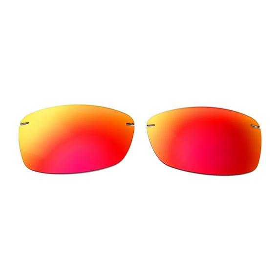 Walleva Fire Red Mirror Coated Polarized Replacement Lenses for Maui Jim Akau Sunglasses