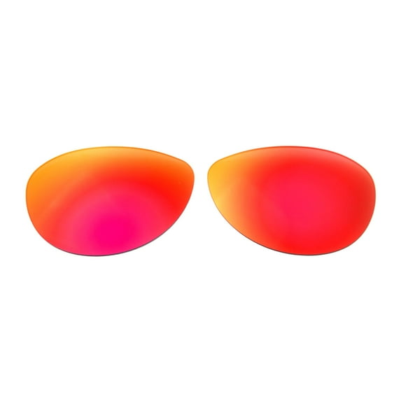 Walleva Fire Red Mirror Coated Polarized Replacement Lenses for Maui Jim Baby Beach Sunglasses