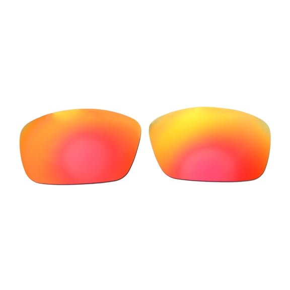 Walleva Fire Red Mirror Coated Polarized Replacement Lenses for Maui Jim Local Kine Sunglasses