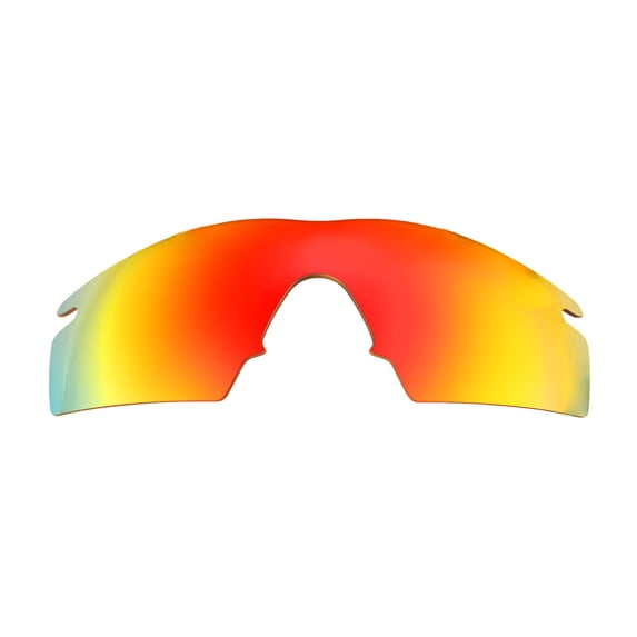 Walleva Fire Red Mr. Shield Polarized Replacement Lenses For Oakley M Frame Strike Sunglasses