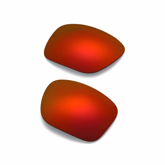 Walleva Fire Red Mr. Shield Polarized Replacement Lenses for Oakley Holbrook Sunglasses