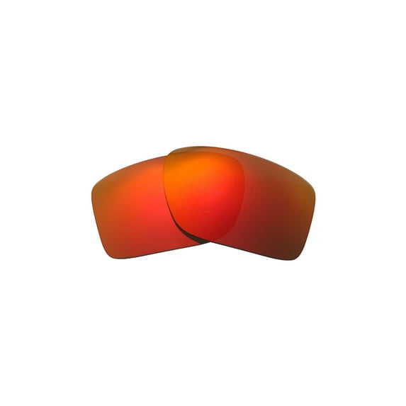 Walleva Fire Red Non-Polarized Replacement Lenses for Oakley Double Edge Sunglasses