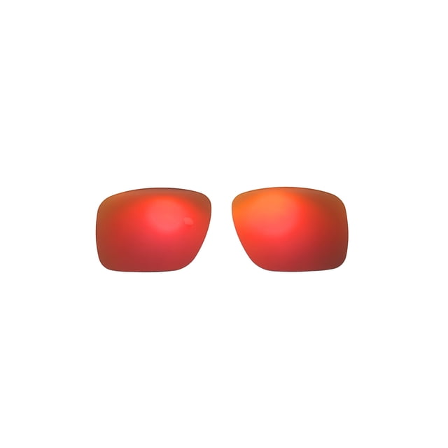 Walleva Fire Red Non-Polarized Replacement Lenses for Oakley Holbrook XL Sunglasses