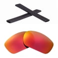 thumbnail image 1 of Walleva Fire Red Polarized Lenses And Black Earsocks For Oakley Jawbone Sunglasses, 1 of 4