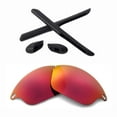 thumbnail image 1 of Walleva Fire Red Polarized Lenses And Black Rubber Kit For Oakley Fast Jacket OO9097 Sunglasses, 1 of 7