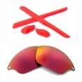 thumbnail image 1 of Walleva Fire Red Polarized Lenses And Red Rubber Kit For Oakley Fast Jacket OO9097 Sunglasses, 1 of 7