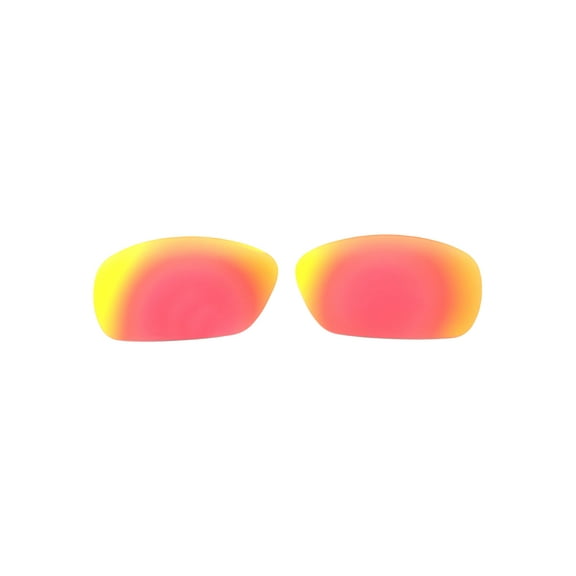 Walleva Fire Red Polarized Replacement Lenses for Maui Jim Black Coral Sunglasses