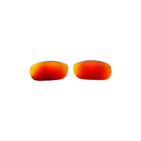 Walleva Fire Red Polarized Replacement Lenses for Maui Jim Makaha Sunglasses