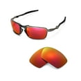 thumbnail image 1 of Walleva Fire Red Polarized Replacement Lenses for Oakley Badman Sunglasses, 1 of 6