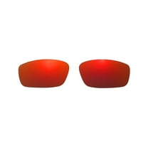 Walleva Fire Red Polarized Replacement Lenses for Oakley Crosslink 53 (OX8027 Series) Sunglasses