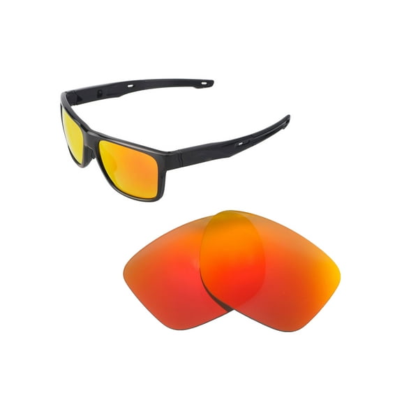 Walleva Fire Red Polarized Replacement Lenses for Oakley Crossrange Sunglasses