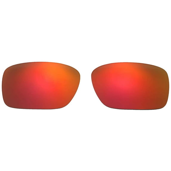 Walleva Fire Red Polarized Replacement Lenses for Oakley Det Cord(OO9253 Series) Sunglasses