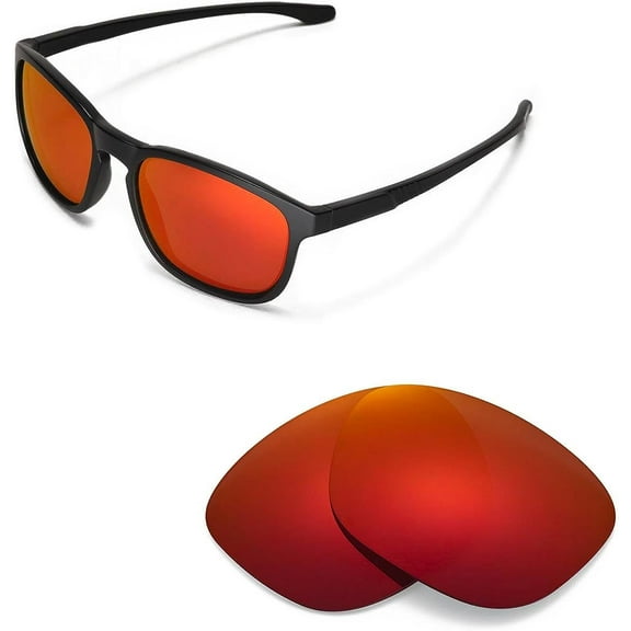 Walleva Fire Red Polarized Replacement Lenses for Oakley Enduro Sunglasses