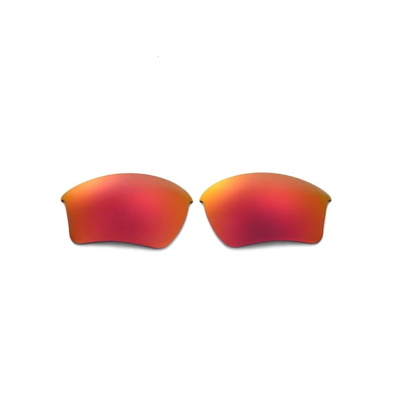 Walleva Fire Red Polarized Replacement Lenses for Oakley Half Jacket 2.0 XL OO9154 Sunglasses
