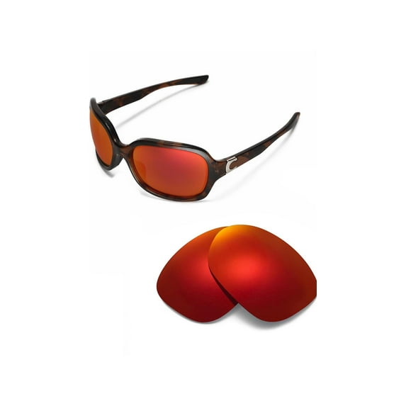Walleva Fire Red Polarized Replacement Lenses for Oakley Pulse Sunglasses