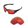 thumbnail image 1 of Walleva Fire Red Polarized Replacement Lenses for Oakley Scalpel Sunglasses, 1 of 6