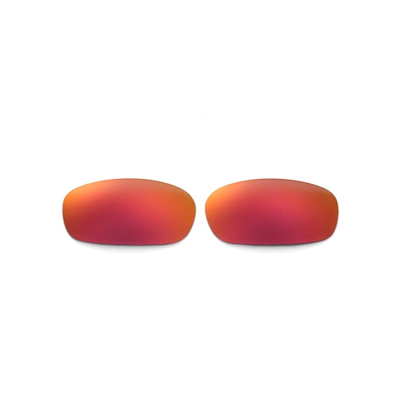 Walleva Fire Red Polarized Replacement Lenses for Oakley Square Wire 2.0 Sunglasses