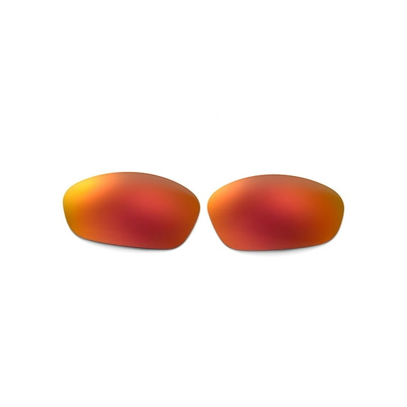 Walleva Fire Red Polarized Replacement Lenses for Oakley Straight Jacket Sunglasses