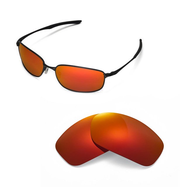 Walleva Fire Red Polarized Replacement Lenses for Oakley Taper Sunglasses