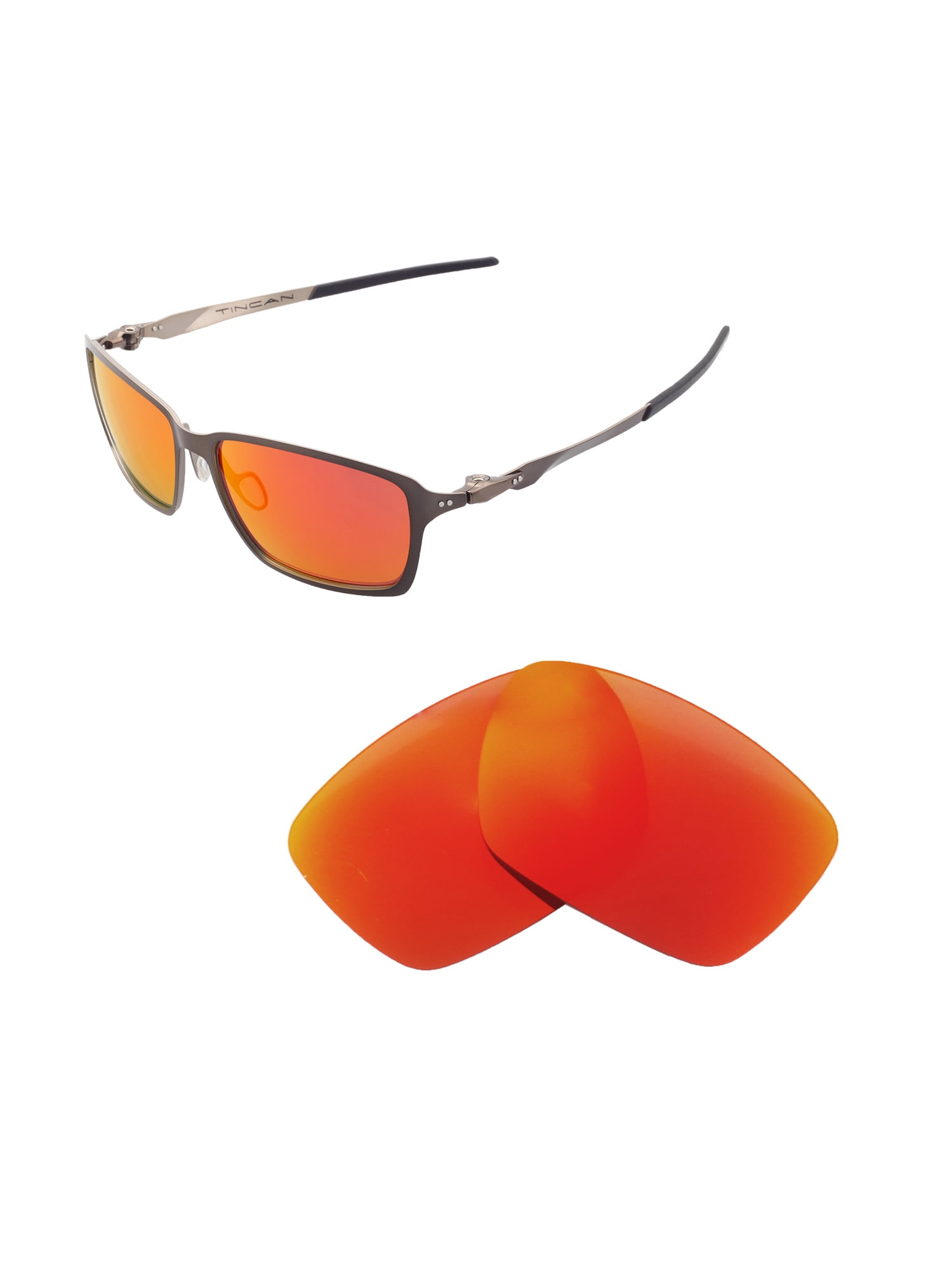 Walleva Fire Red Polarized Replacement Lenses for Oakley Tincan Sunglasses Walmart