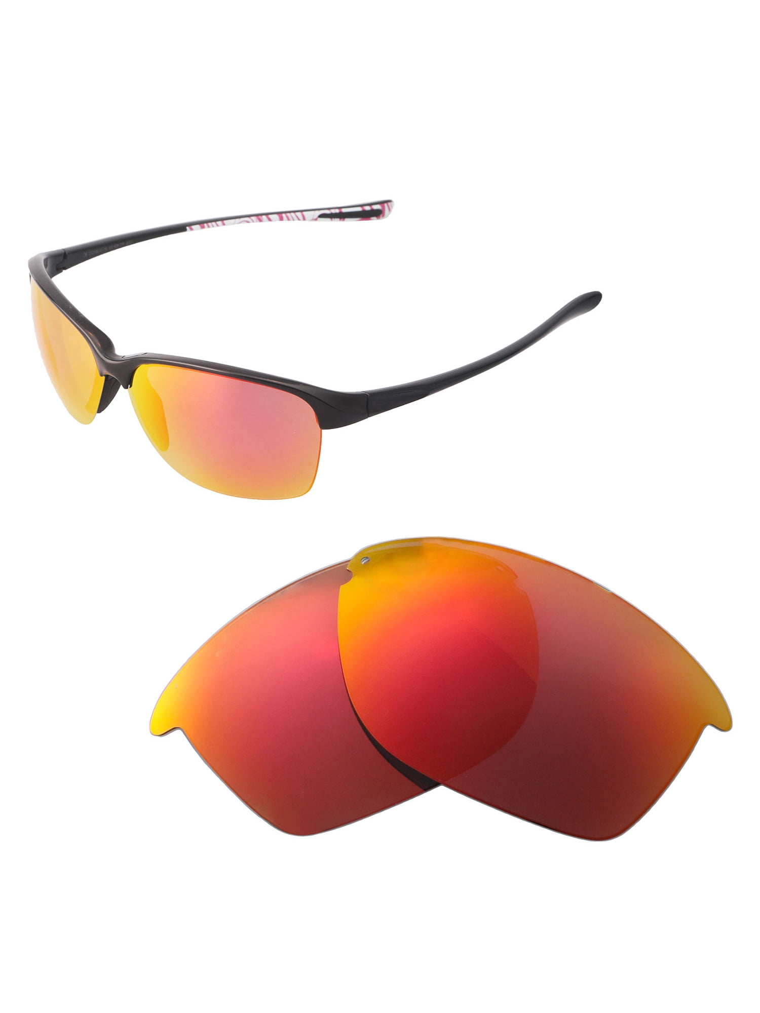 Walleva Fire Red Polarized Replacement Lenses for Oakley Unstoppable Sunglasses Walmart