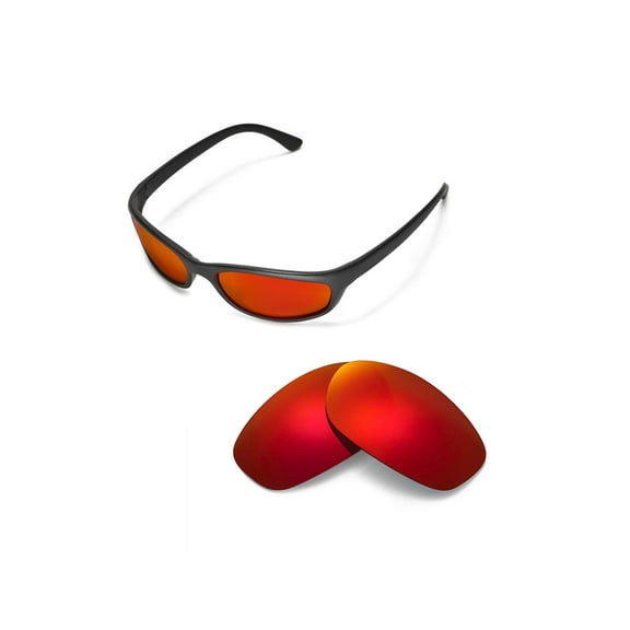 Walleva Fire Red Polarized Replacement Lenses for Ray-Ban RB4115 Sunglasses