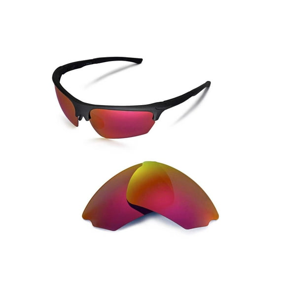 Walleva Fire Red Polarized Replacement Lenses for Rudy Project Noyz Sunglasses