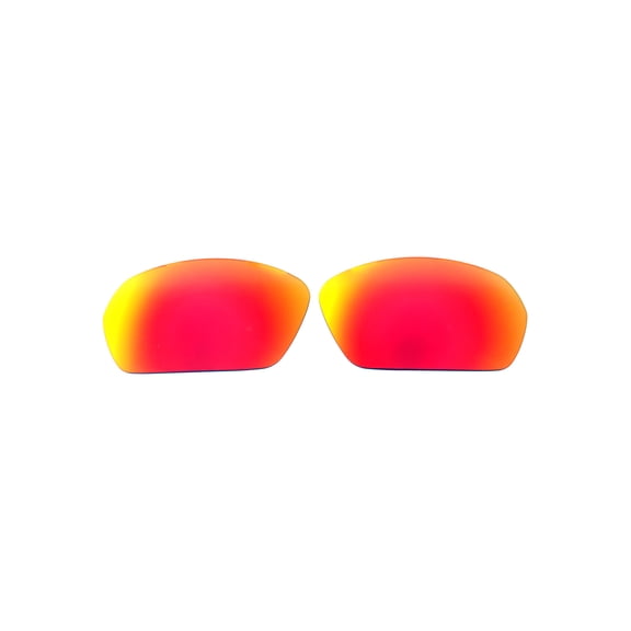 Walleva Fire Red Polarized Replacement Lenses for Under Armour Battlewrap Sunglasses