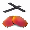thumbnail image 1 of Walleva Fire Red Polarized Vented Lenses And Black Earsocks For Oakley Racing Jacket Sunglasses, 1 of 4