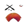 thumbnail image 1 of Walleva Fire Red Replacement Lenses And Black Rubber Kit for Oakley Flak 2.0 XL Sunglasses, 1 of 5