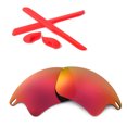 thumbnail image 1 of Walleva Fire Red Replacement Lenses And Red Rubber Kit for Oakley Fast Jacket XL Sunglasses, 1 of 5