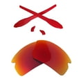 thumbnail image 1 of Walleva Fire Red Replacement Lenses And Red Rubber Kit for Oakley Flak 2.0 Sunglasses, 1 of 6